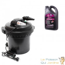 Filtre Pour Bassins De Jardin Sous Pression, UV 11W, + Bactéries Jusqu'à 8000 L. Volume de 20 litres