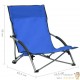 2 Chaises Pliables Basses Bleues de camping ou de plage moderne et de qualité