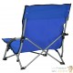 2 Chaises Pliables Basses Bleues de camping ou de plage moderne et de qualité