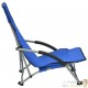 2 Chaises Pliables Basses Bleues de camping ou de plage moderne et de qualité