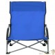 2 Chaises Pliables Basses Bleues de camping ou de plage moderne et de qualité