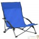 2 Chaises Pliables Basses Bleues de camping ou de plage moderne et de qualité