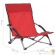 4 Chaises Pliables Basses Rouges de camping ou de plage moderne et de qualité