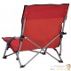 4 Chaises Pliables Basses Rouges de camping ou de plage moderne et de qualité