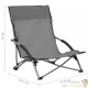 2 Chaises Pliables Basses Grises de camping ou de plage moderne et de qualité