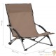 2 Chaises Pliables Basses Marron de camping ou de plage moderne et de qualité