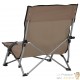 2 Chaises Pliables Basses Marron de camping ou de plage moderne et de qualité