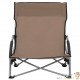 2 Chaises Pliables Basses Marron de camping ou de plage moderne et de qualité