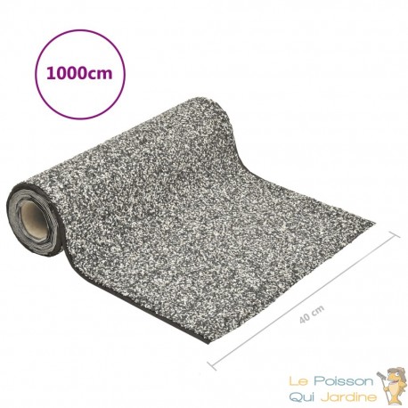 Revêtement Pierre Décoration 1000 X 40 cm Gris Pour Bassin de jardin, piscine, terrasse. Finition naturelle