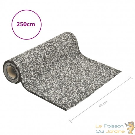 Revêtement Pierre Décoration 250 X 60 cm Gris Pour Bassin de jardin, piscine, terrasse. Finition naturelle