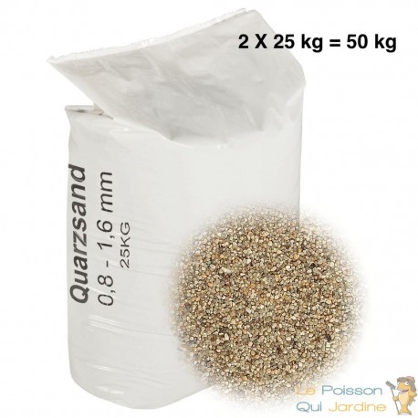 Sable Quartz Filtre Piscine 50 kg. LIVRAISON GRATUITE. Granuilométrie 0,8-1,6 mm