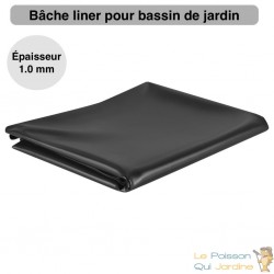 Bâche - Liner Bassin 8 x 2 m , 1 mm d'épaisseur. Qualité et Performante. Mise en place Facile