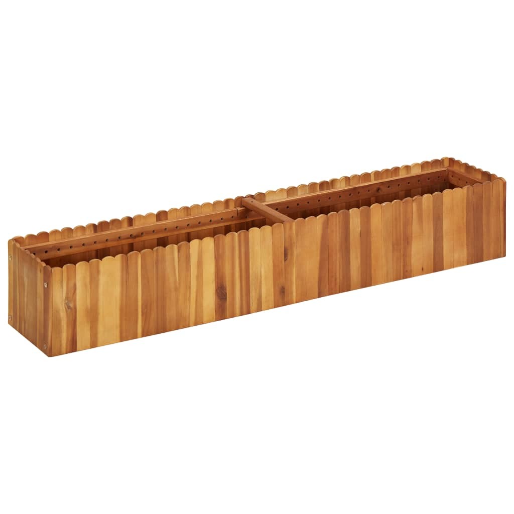 Jardinière Bois Acacia Massif 150 X 30 x 25 cm Très tendance. Jardin, Patio, Balcon