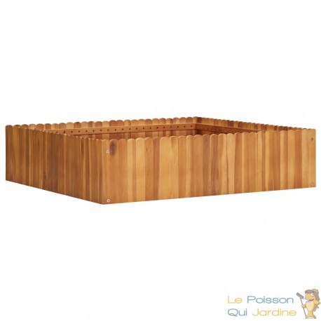 Jardinière Bois Acacia Massif 100 X 100 x 25 cm Très tendance. Jardin, Patio, Balcon