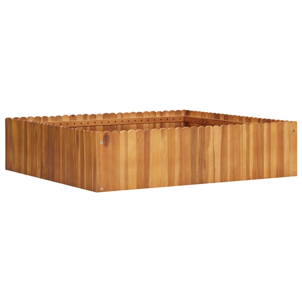 Jardinière Bois Acacia Massif 100 X 100 x 25 cm Très tendance. Jardin, Patio, Balcon