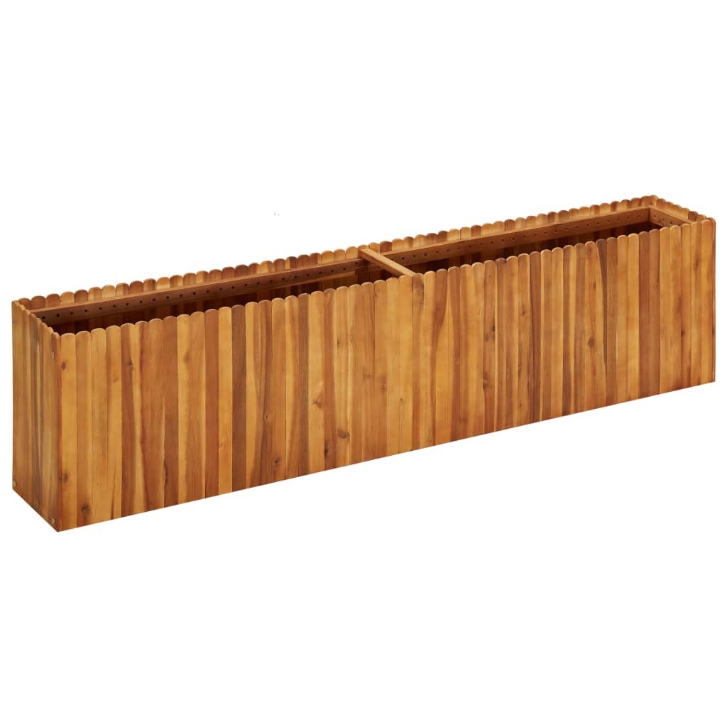 Jardinière Bois Acacia Massif 200 X 30 x 50 cm Très tendance. Jardin, Patio, Balcon