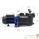 Pompe à eau piscine de qualité de 10800 l/h - Seulement 180 W