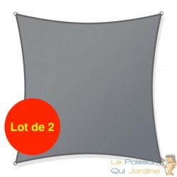 2 Voiles d’Ombrage : 4 X 4 m Protection Contre le Vent, le Soleil et les Rayons UV 30+ pour Votre Jardin et Balcon