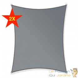 2 Voiles d’Ombrage : 3 X 4 m Protection Contre le Vent, le Soleil et les Rayons UV 30+ pour Votre Jardin et Balcon