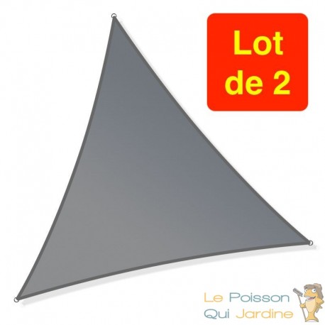 2 Voiles d’Ombrage : 5 X 5 X 5 m Protection Contre le Vent, le Soleil et les Rayons UV 30+ pour Votre Jardin et Balcon