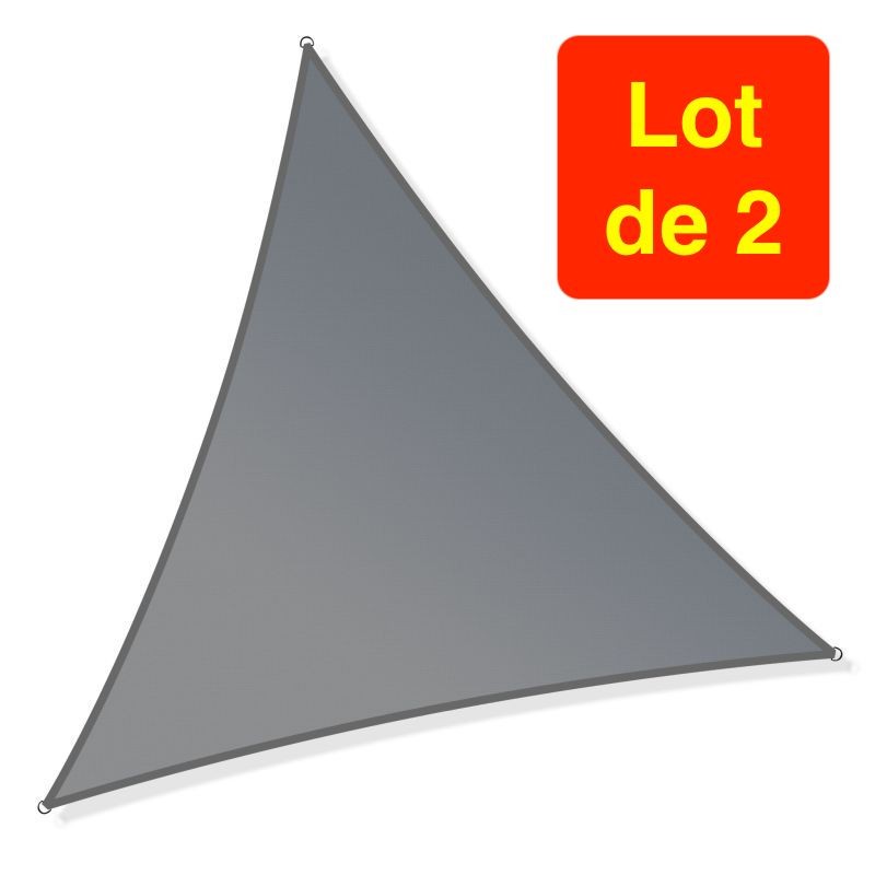 2 Voiles d’Ombrage : 5 X 5 X 5 m Protection Contre le Vent, le Soleil et les Rayons UV 30+ pour Votre Jardin et Balcon