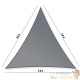 2 Voiles d’Ombrage : 5 X 5 X 5 m Protection Contre le Vent, le Soleil et les Rayons UV 30+ pour Votre Jardin et Balcon