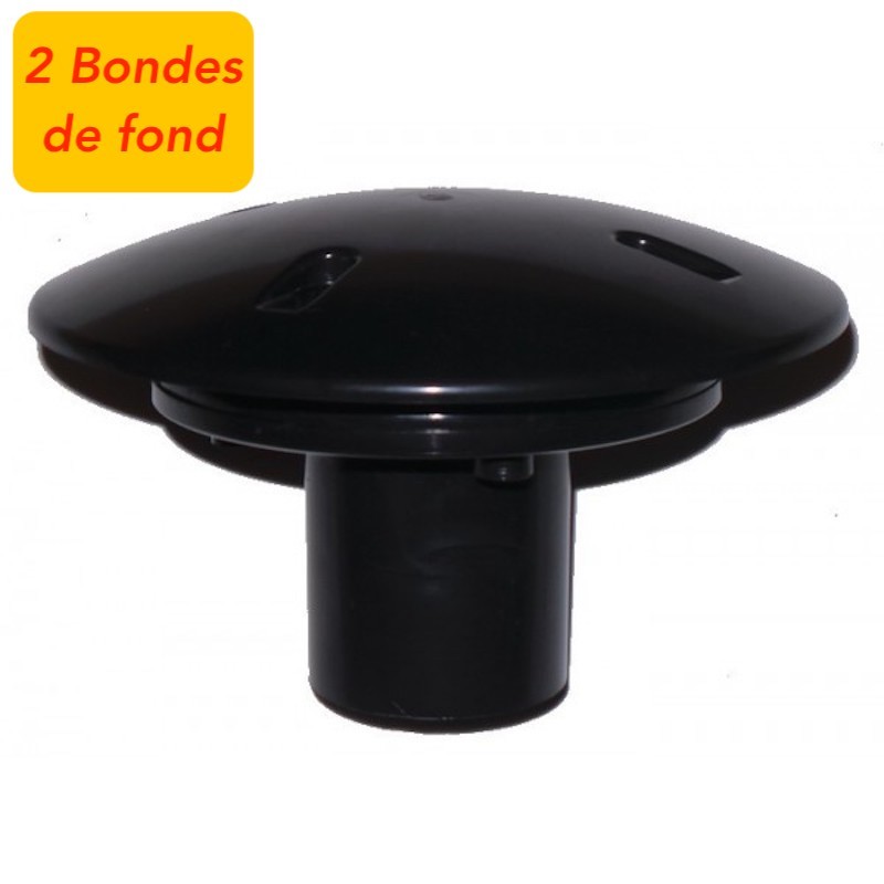 2 Bondes de fond 90 mm pour bassins de jardin et piscine. Qualité, installation facile