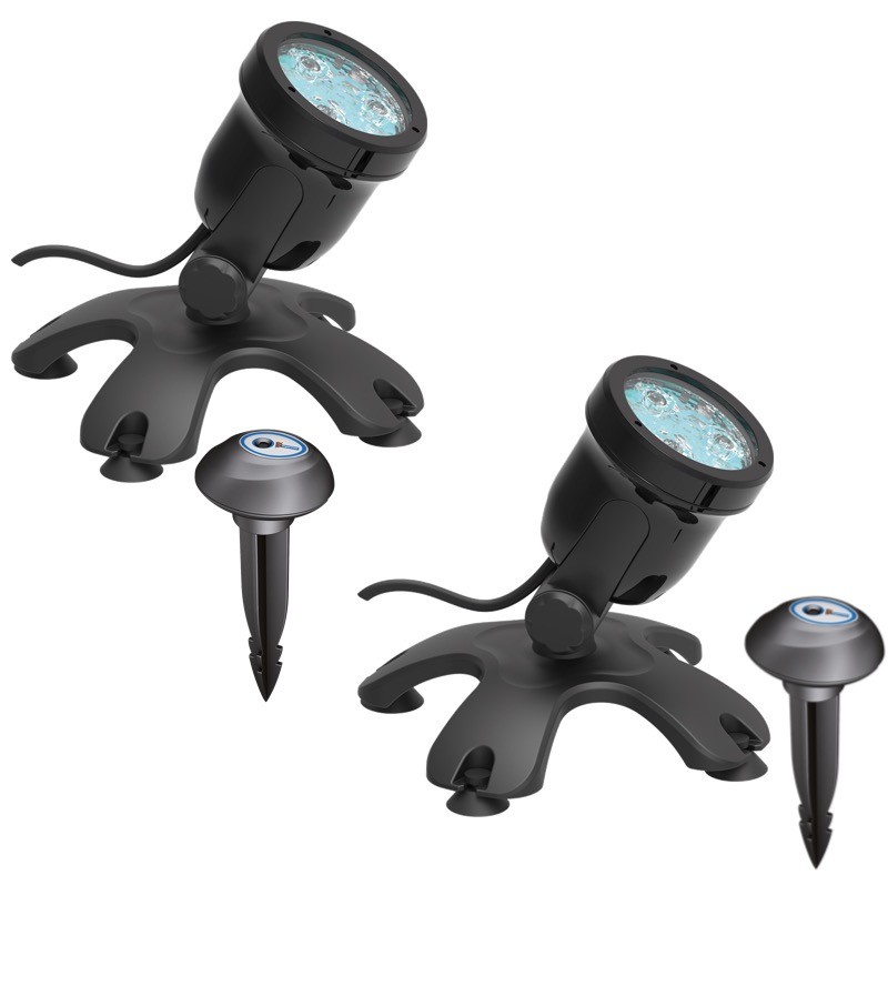 2 Spots Led Bassin 6W + CAPTEUR. Éclairage Bassin De Jardins Et Piscine