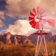 Éolienne Décorative U.S Verte Pour Jardin, Style Éolienne Américaine