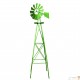 Éolienne Décorative U.S Verte Pour Jardin, Style Éolienne Américaine