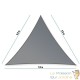 Voile d’Ombrage : 5 X 5 X 7 m Protection Contre le Vent, le Soleil et les Rayons UV 30+ pour Votre Jardin et Balcon