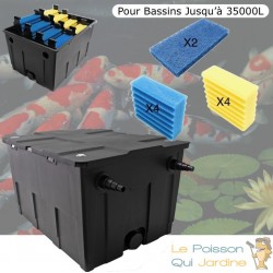 Filtre Bassins De Jardin Et Étangs jusqu'à 35000 Litres + Mousses Supplémentaires