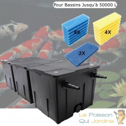 Filtre bassins de jardin et étangs jusqu'à 50000 litres sans poissons et 250000 litres avec carpes koi