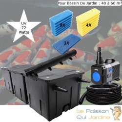 Kit de Filtration, UV 72 W, Pour Bassin De Jardin : 40 à 60 m³