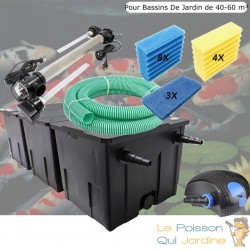 Kit de Filtration complet avec UV 110 W pour bassin de jardin : 40 à 60 m³