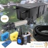 Kit Filtration UV 55 W, Acier Inoxydable, + Jeu de mousses Bassin de Jardin: 40-60 m³