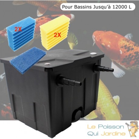 Filtre Pour Bassins De Jardin Et Étangs Jusqu'à 12000 Litres + Jeu de mousses