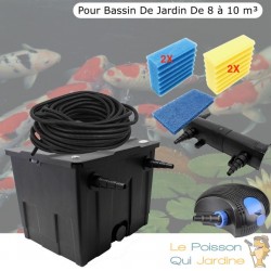 Kit De Filtration Complet Avec UV 36W Pour Bassin De Jardin : 8 à 10 m³ + Jeu de mousses
