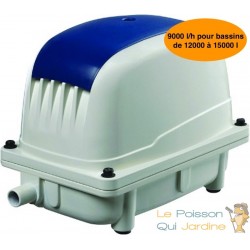 Aérateur Bassin Pompe à air 9000 l/h à Membranes pour bassins de jardin SILENCIEUX