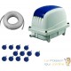 Set Aérateur Bassin Pompe à air 4800 l/h 12 Boules diffuseurs 5 cm de diamètre SILENCIEUX. Pour 4000 litres environ