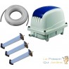 Set Aérateur Bassin Pompe à air 6000 l/h 3 diffuseurs 30 cm de long SILENCIEUX. Pour 8000 - 10000 litres environ