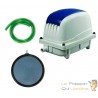 Set Aérateur Bassin Pompe à air 9000 l/h 1 diffuseur PRO 20 cm de diamètre SILENCIEUX. Pour 12000 - 15000 litres environ