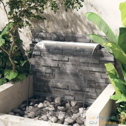 Cascade - Lame D'Eau 120 cm Inox + Led Couleur Pour Bassin De Jardin