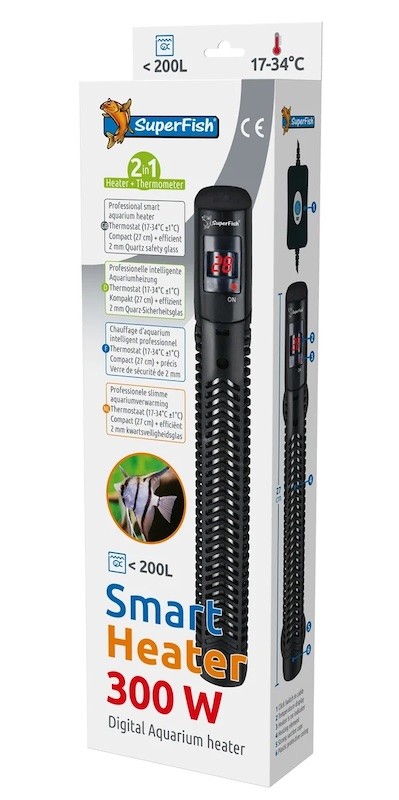 Chauffage Aquarium Superfish 300W : Qualité et Professionnel. Pour aquariums 200 litres