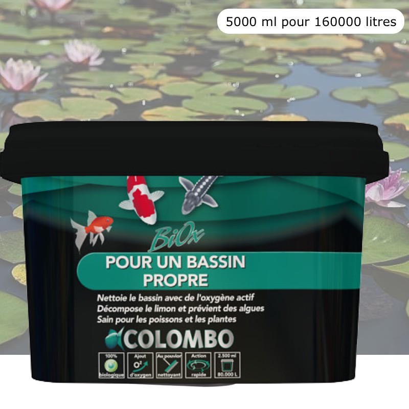 Oxygène Actif Bassins et étangs. 5000 ml. Réduit Les Algues. Équilibre Le Bassin