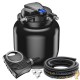 Kit Filtration Bassins De jardin, Sous Pression, UV 55W, Jusqu'à 100000 Litres