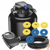 Kit Filtration Bassins De jardin, Sous Pression + Mousses supplémentaires, UV 55W, Jusqu'à 100000 Litres