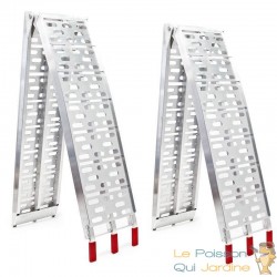 Paire de Rampes de chargement moto pliable 340 kg 228 cm de long