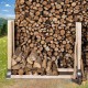 4 Range Bûches Supports Argenté Pour Rangement - Stockage Du Bois De Chauffage