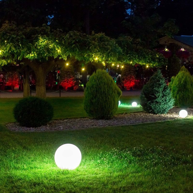 Lampe Boule Extérieure 20 cm – Lumière Douce pour Jardin et Terrasse